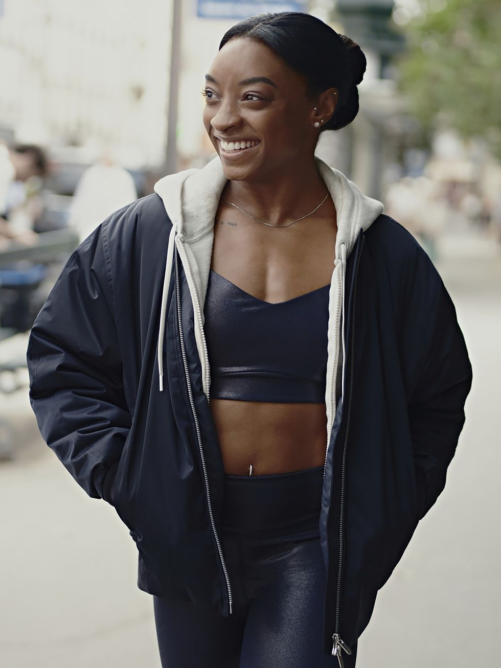Athleta x Simone Biles Sateen Bomber