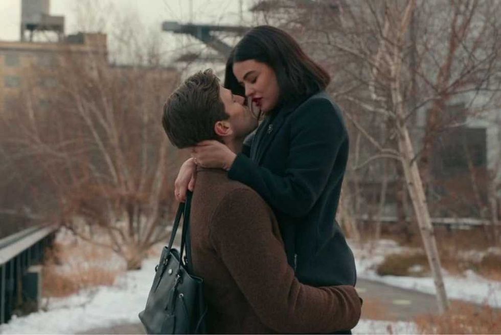 Austin Sowell and Lucy Hale in The Hating Game