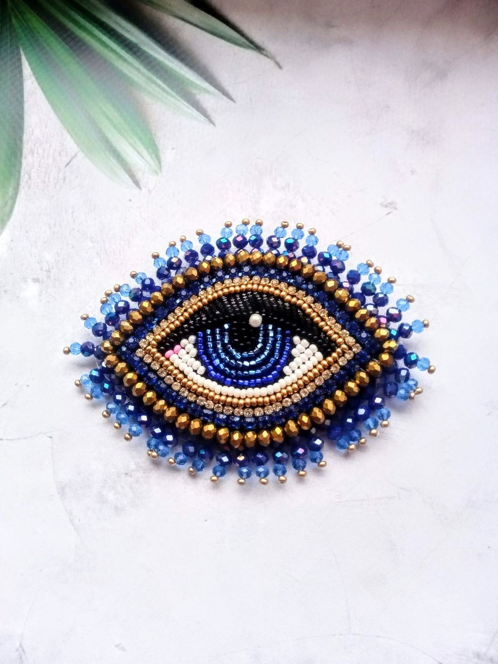 AVD Marina Beads Evil Eye Brooch