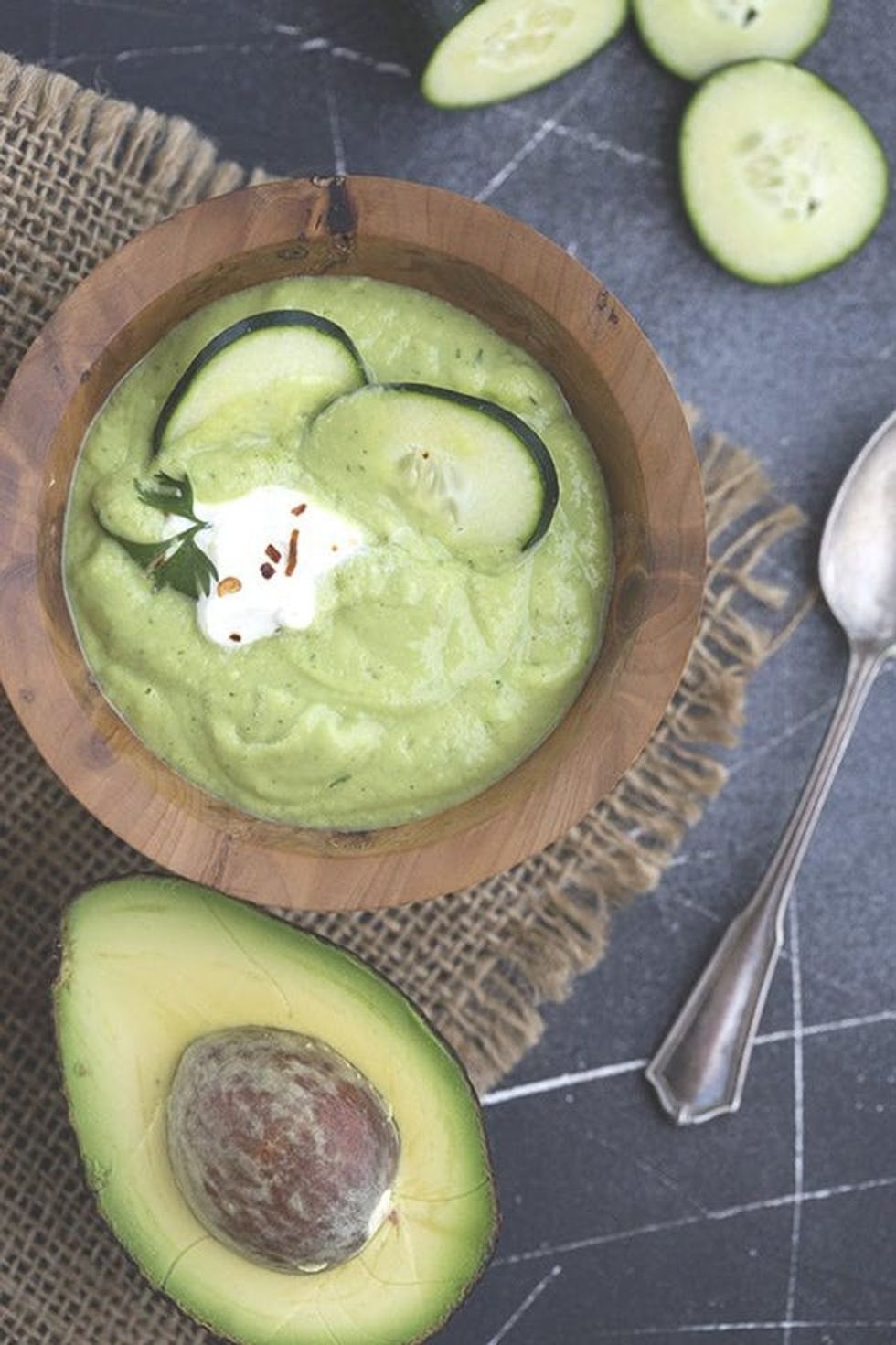 Avocado-Cucumber Gazpacho