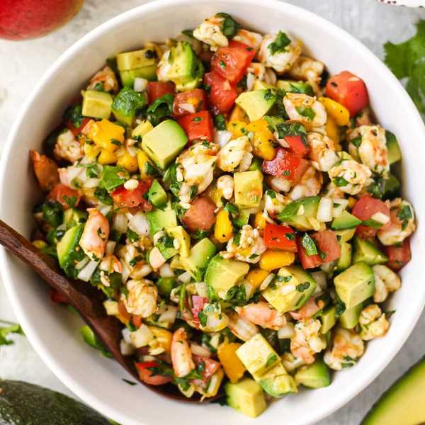 Avocado, Mango, and Shrimp Ceviche