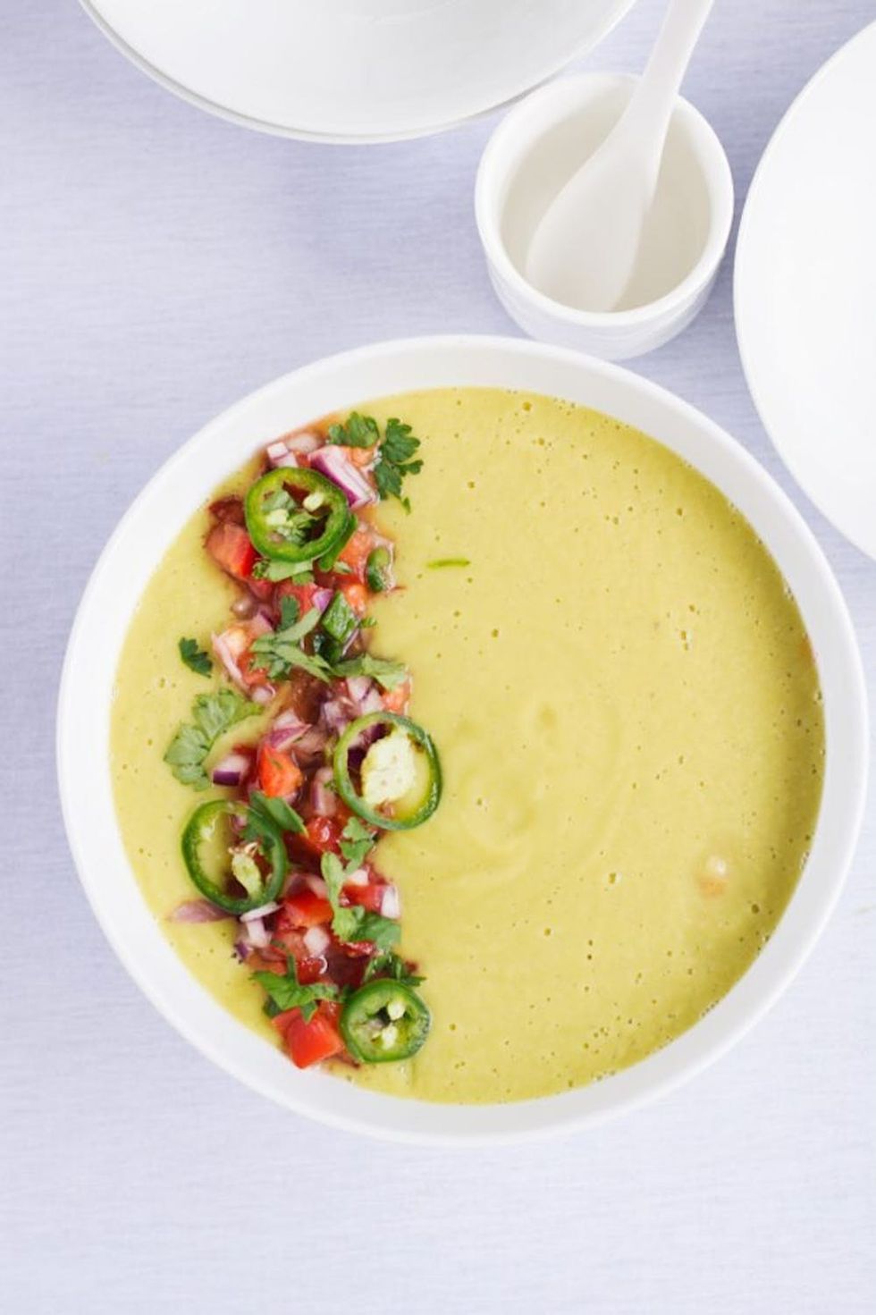 Avocado Soup With Spicy Salsa
