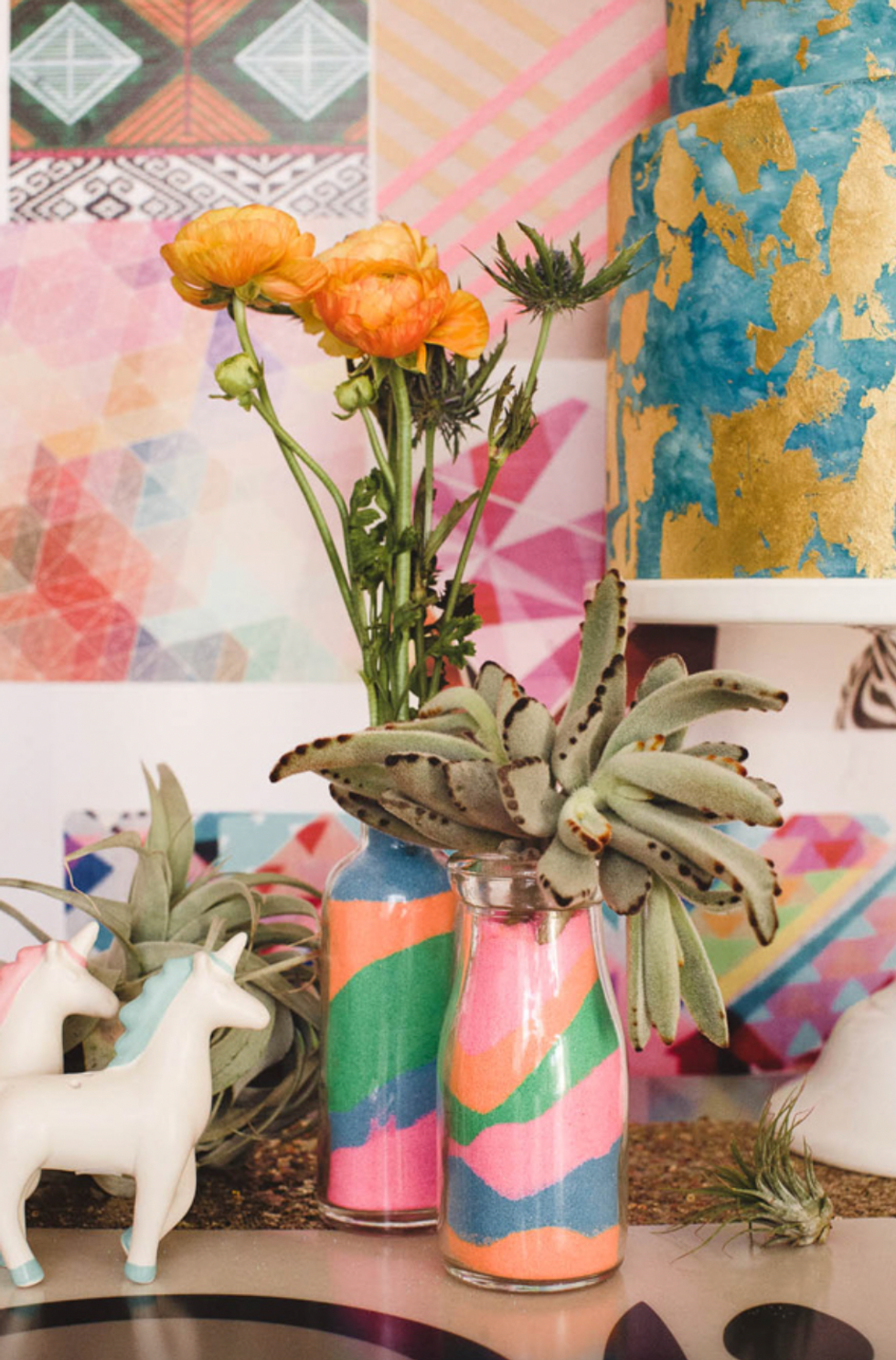 aztec sand centerpieces