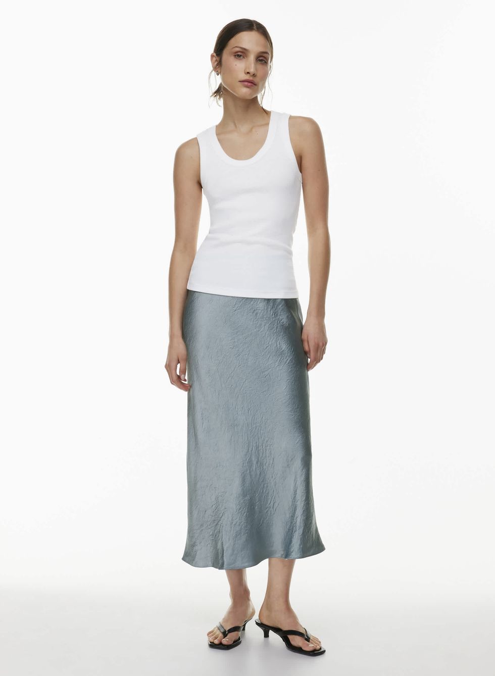 Babaton Slip Satin Maxi Skirt