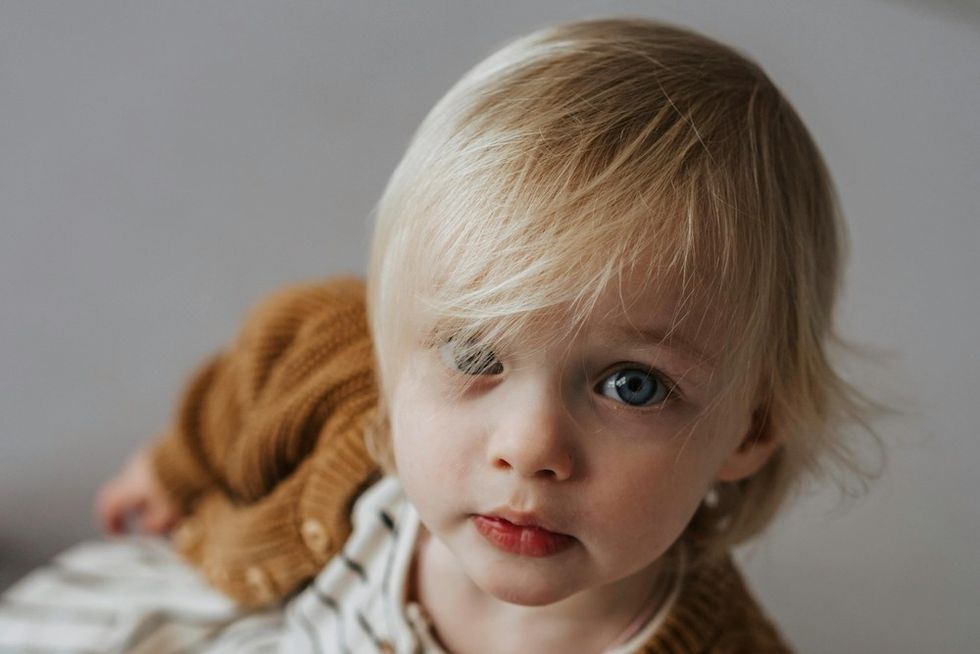 baby girl with blue eyes