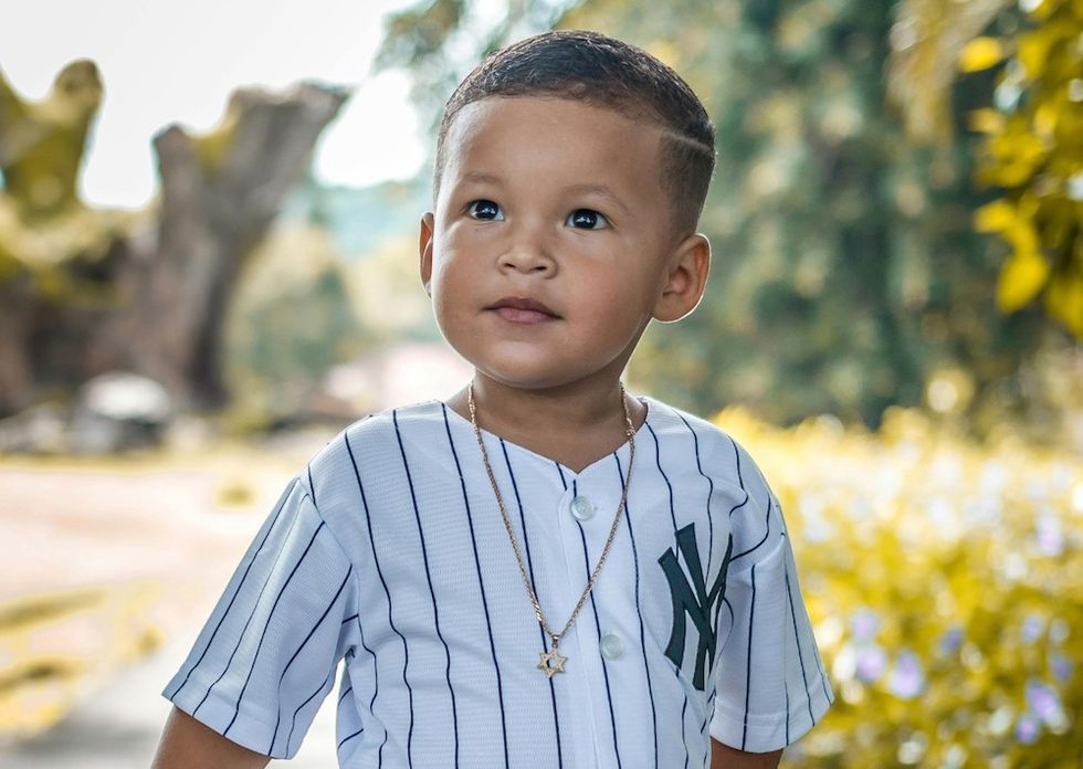 baby in a yankees jersey