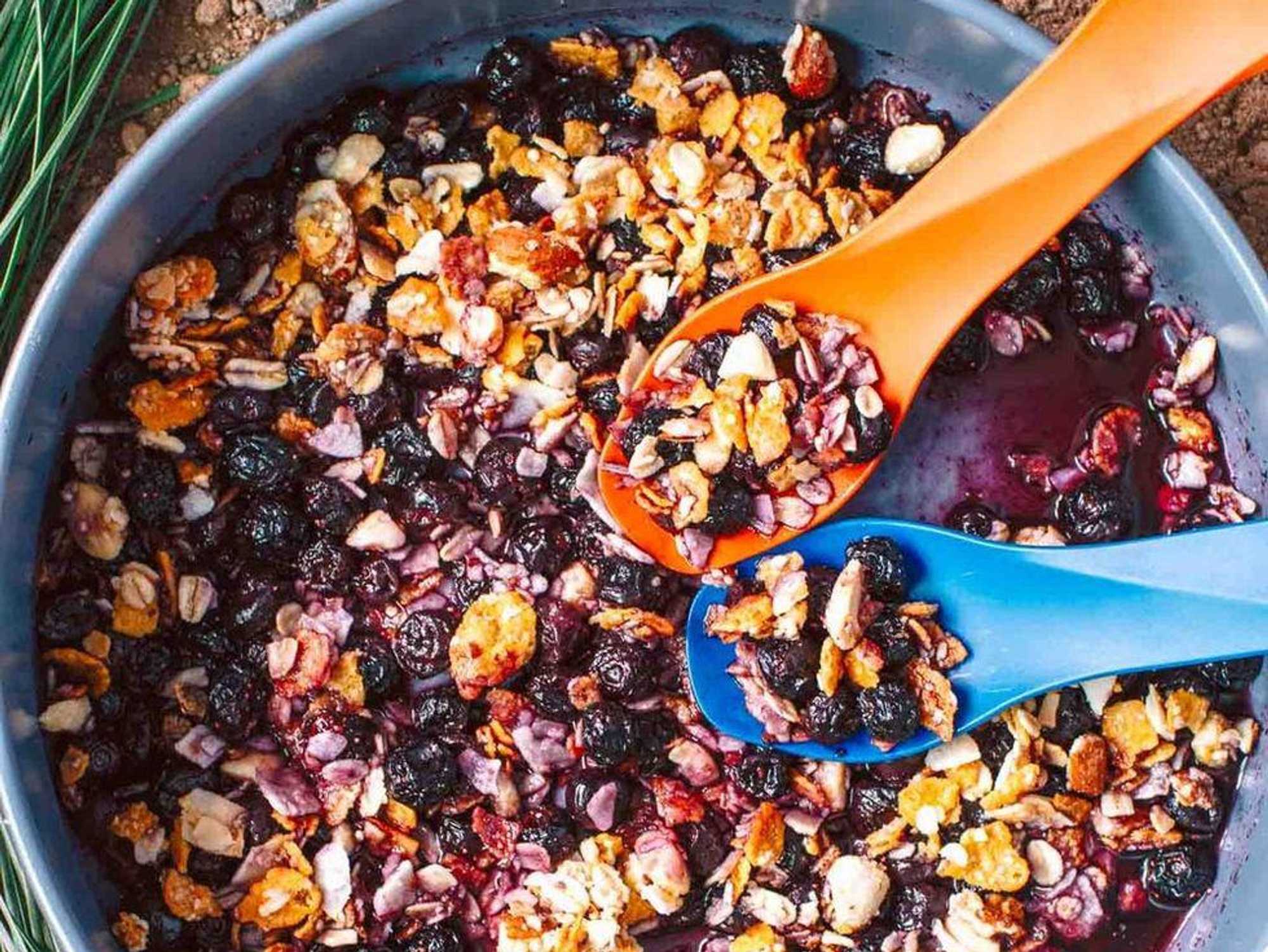 Backpacker's Blueberry Crisp