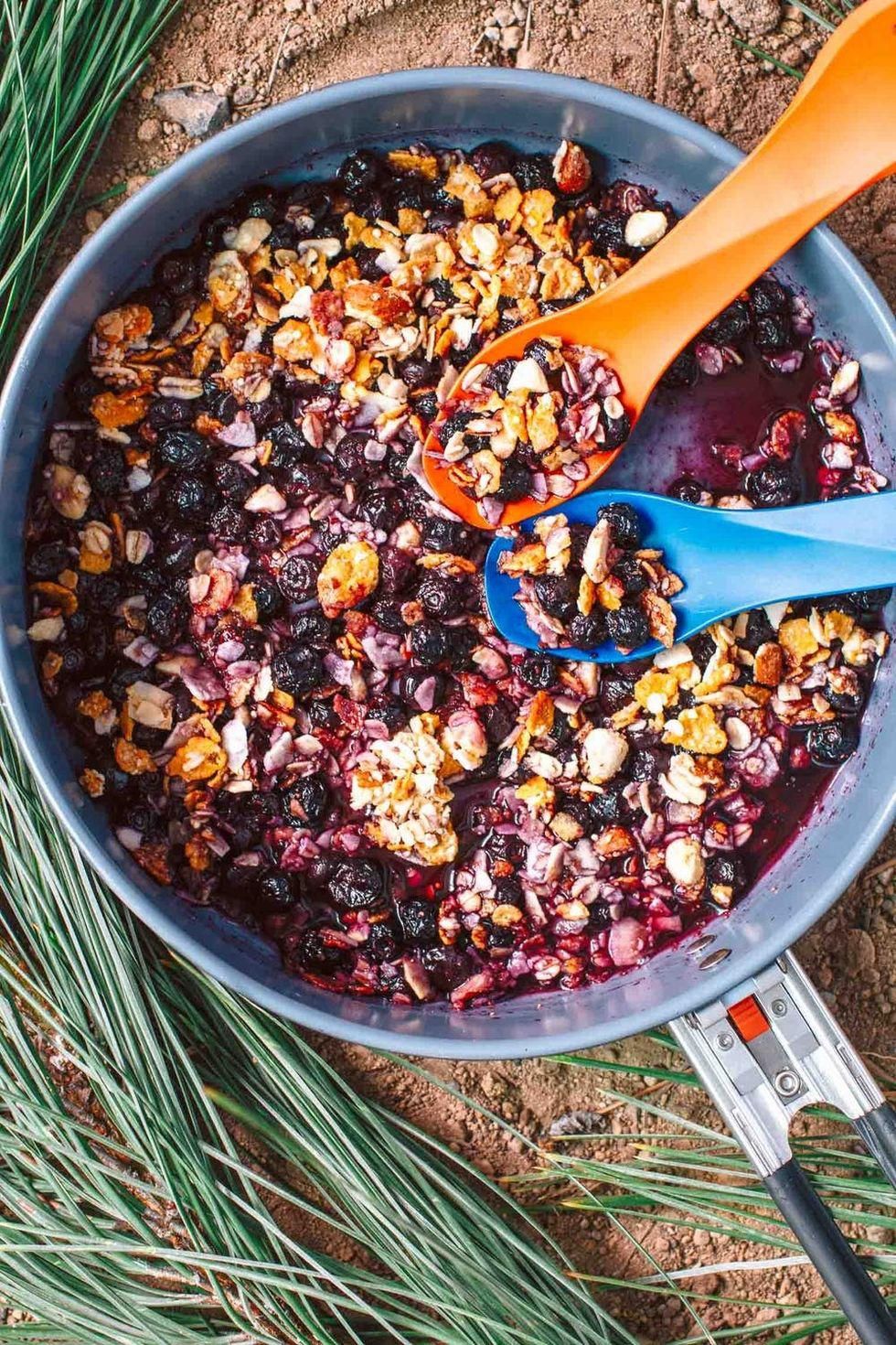 Backpacker's Blueberry Crisp