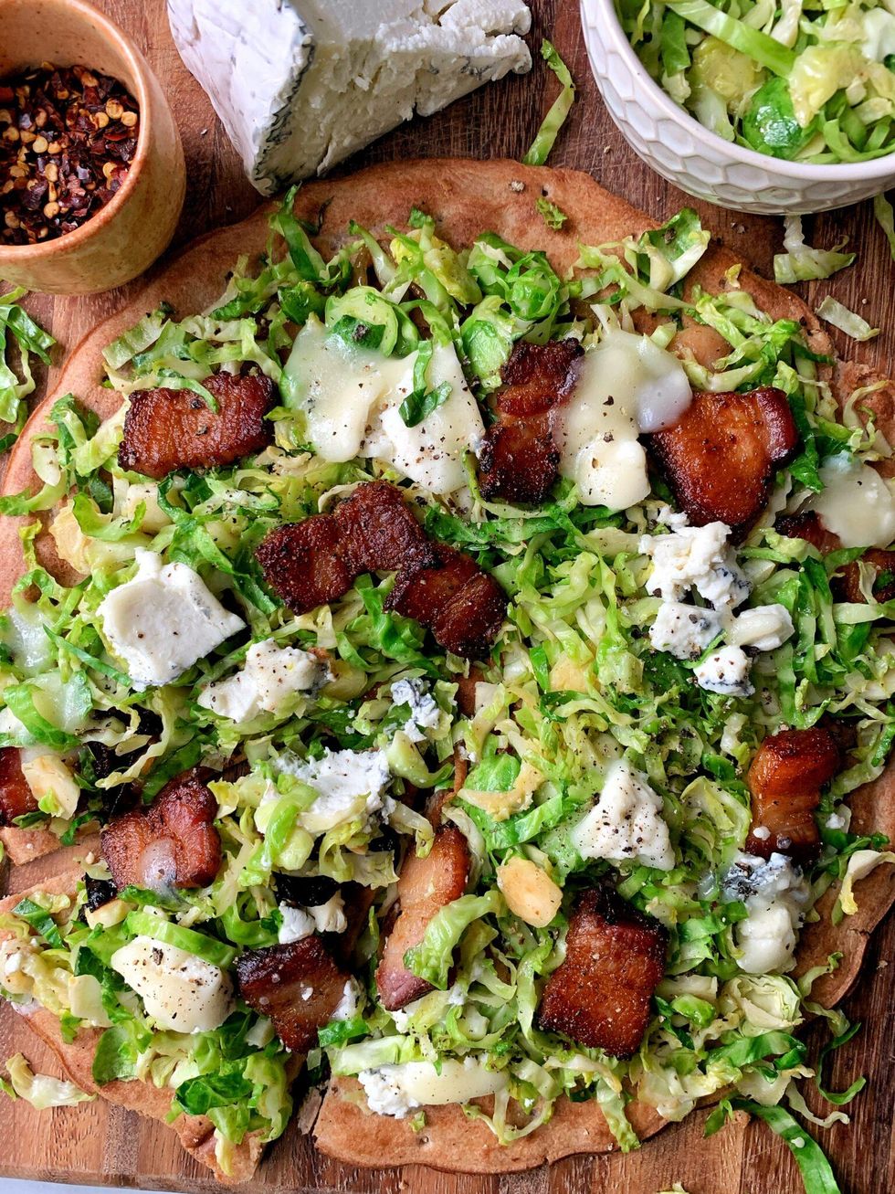 Bacon and Brussel Sprouts Pizza