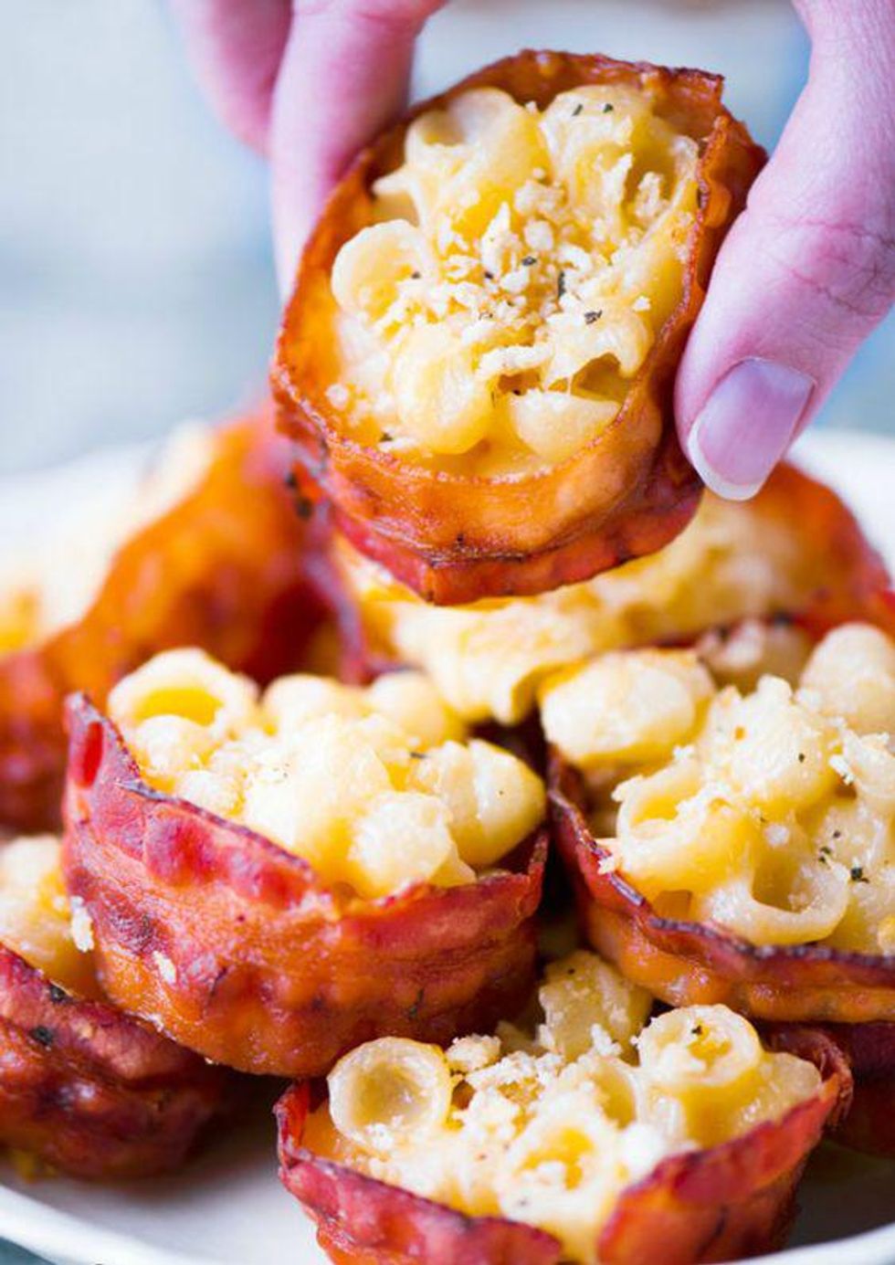 Bacon Bites stuffed with macaroni