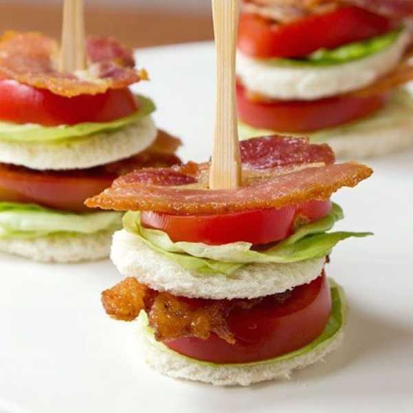 Bacon, Lettuce and Tomato Tea Sandwich