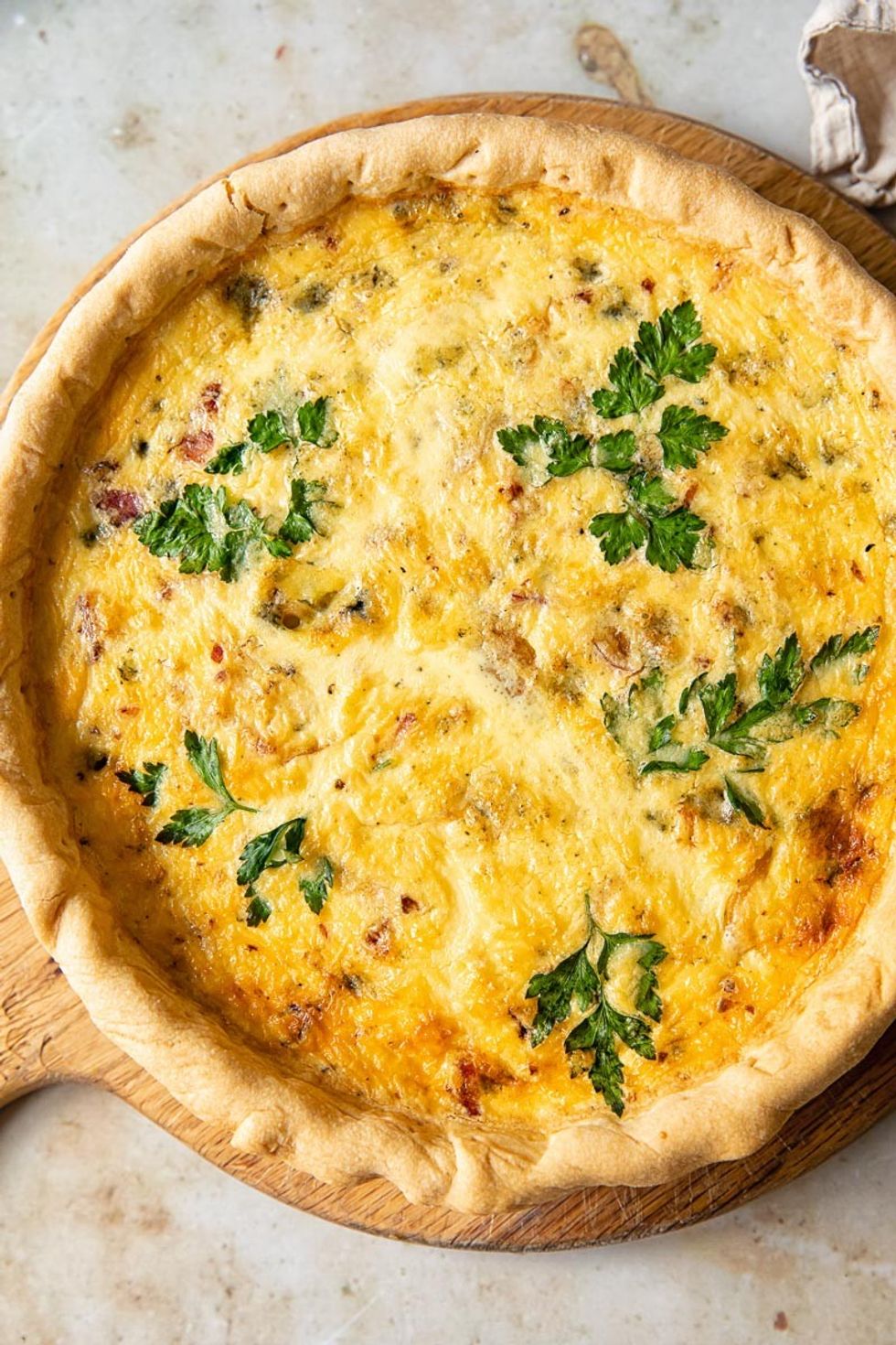 Bacon, Stilton and Caramelised Onion Quiche