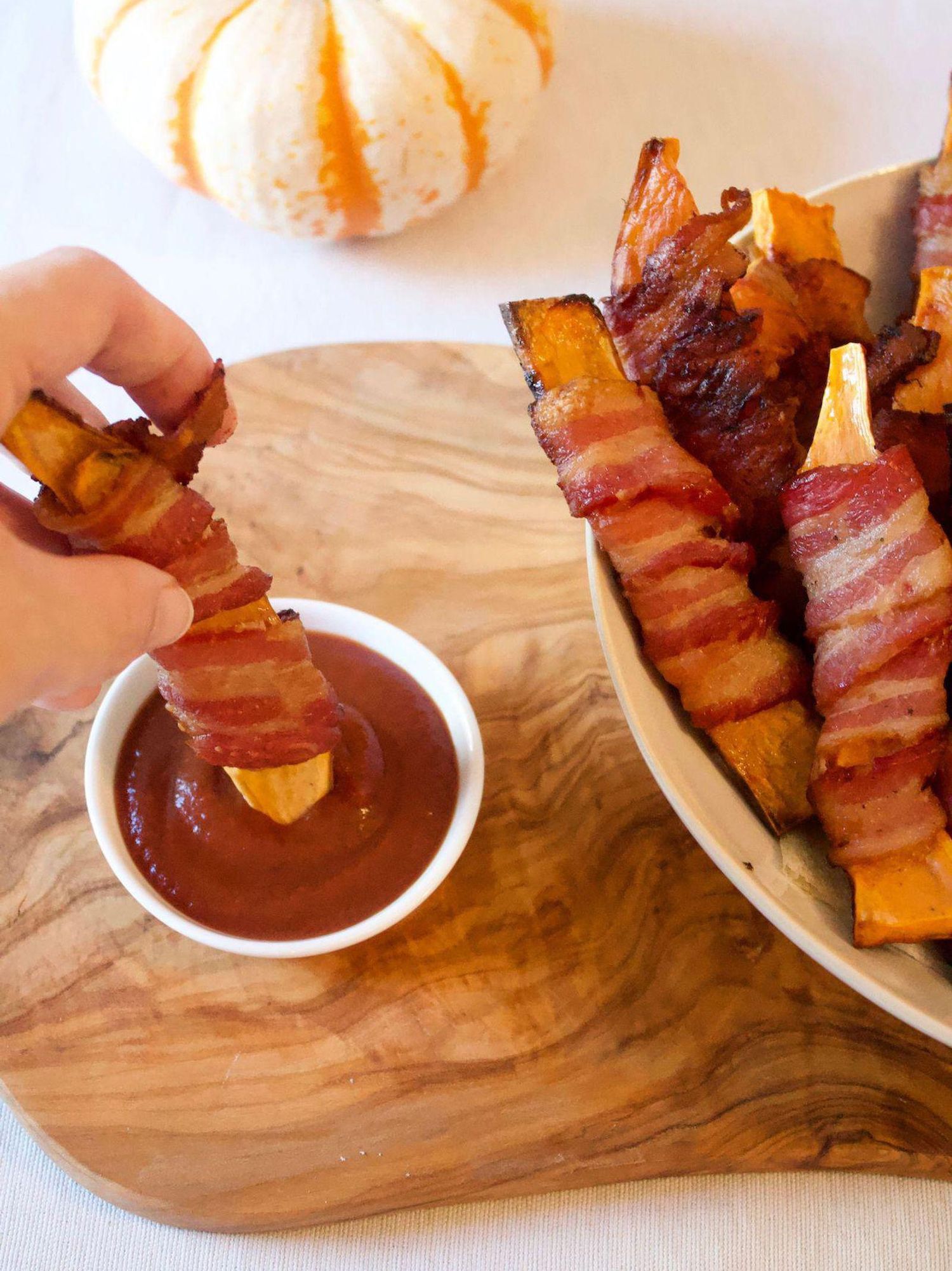 bacon wrapped sweet potatoes low card dinner ideas