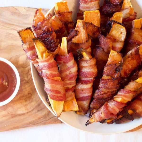 bacon wrapped sweet potatoes