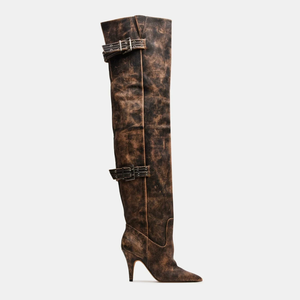 Baddie Brown Distressed Boots