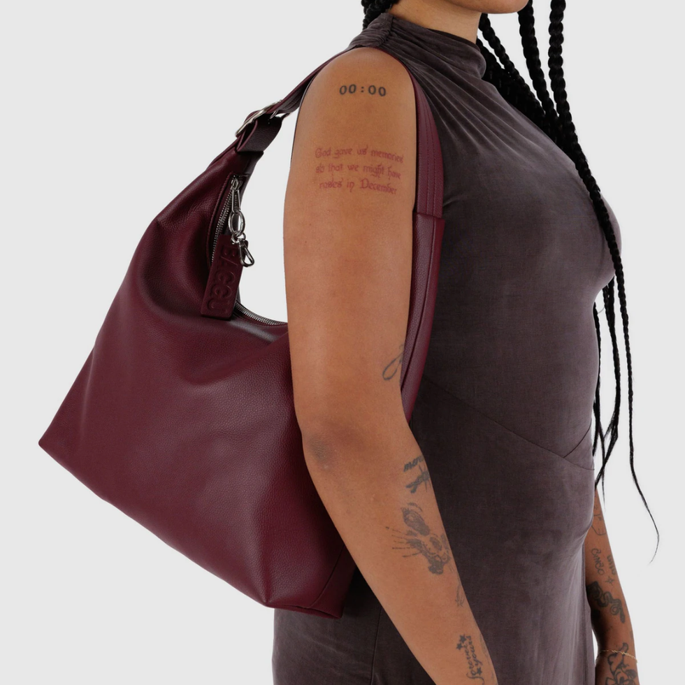 Baggu Recycled Leather Shoulder Bag