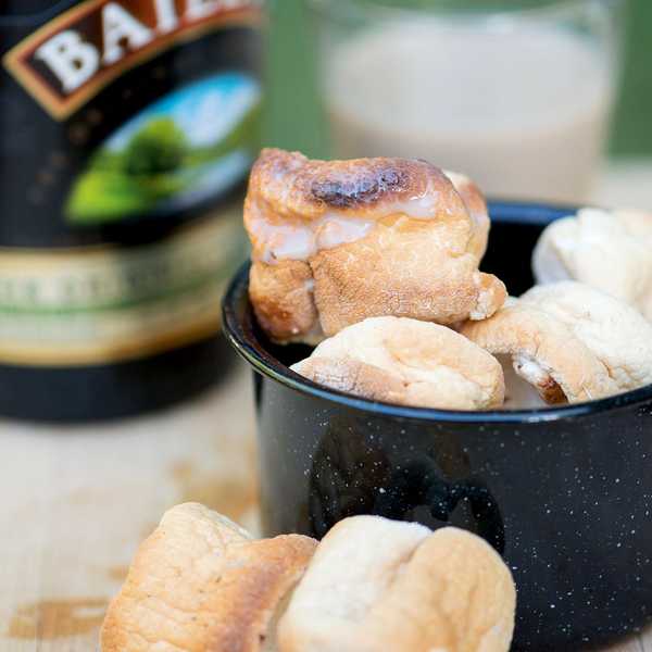 Bailey\u2019s Dipped Toasted Marshmallows