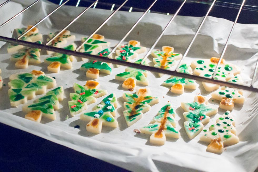 Bake for 11 minutes, or until outer edges are lightly browned. Remove from oven and allow completely to rest. You are done!