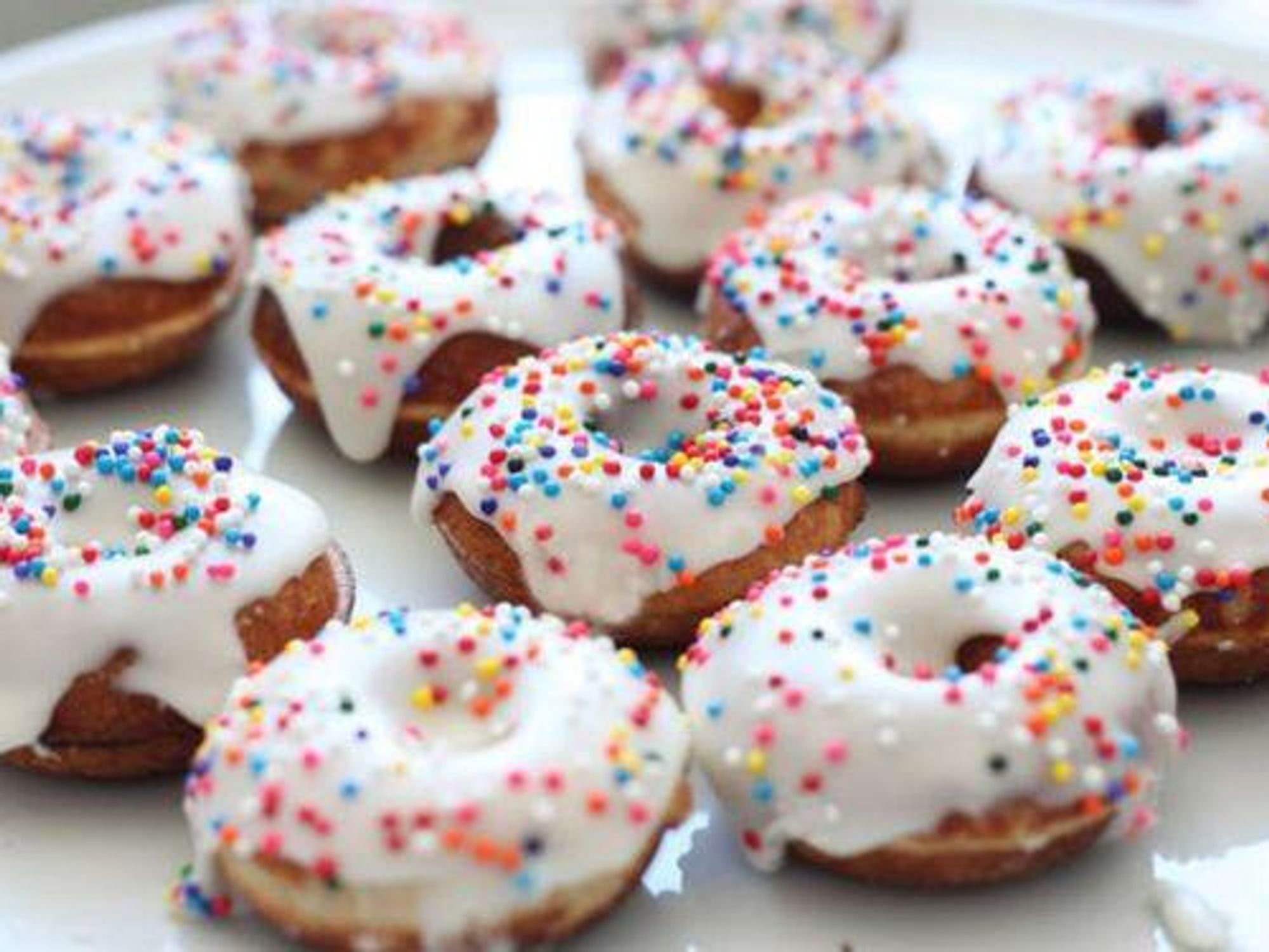 Baked Glazed Mini Donuts