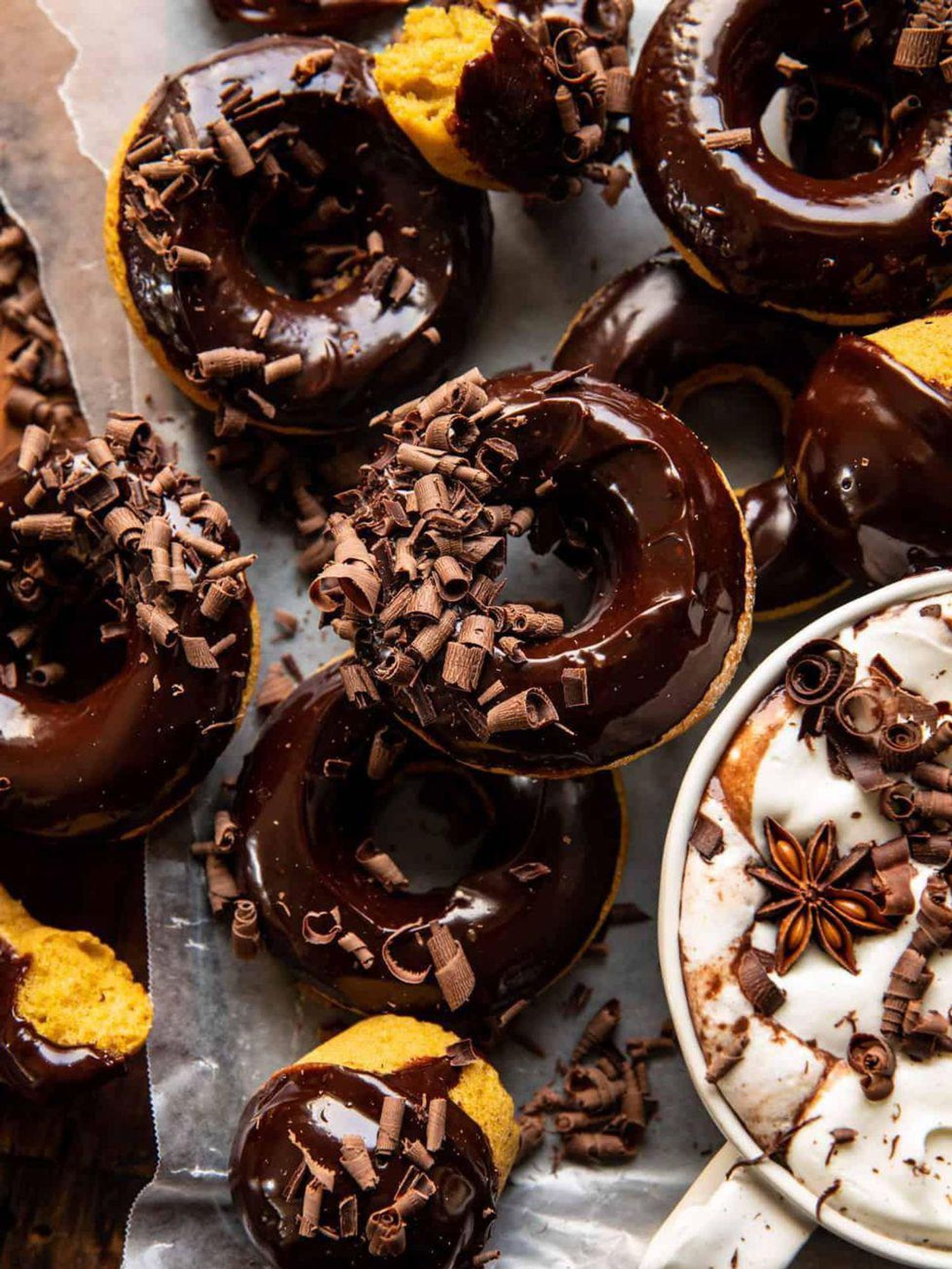 Baked Hot Chocolate Doughnuts