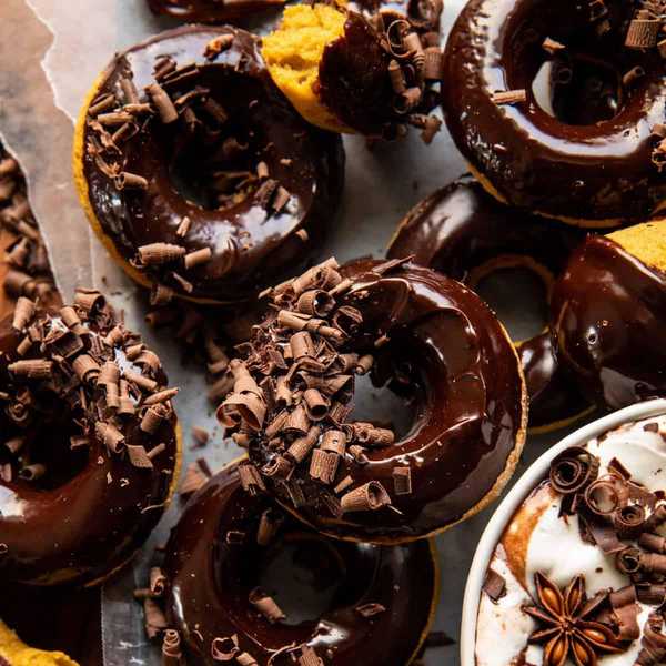 Baked Hot Chocolate Doughnuts