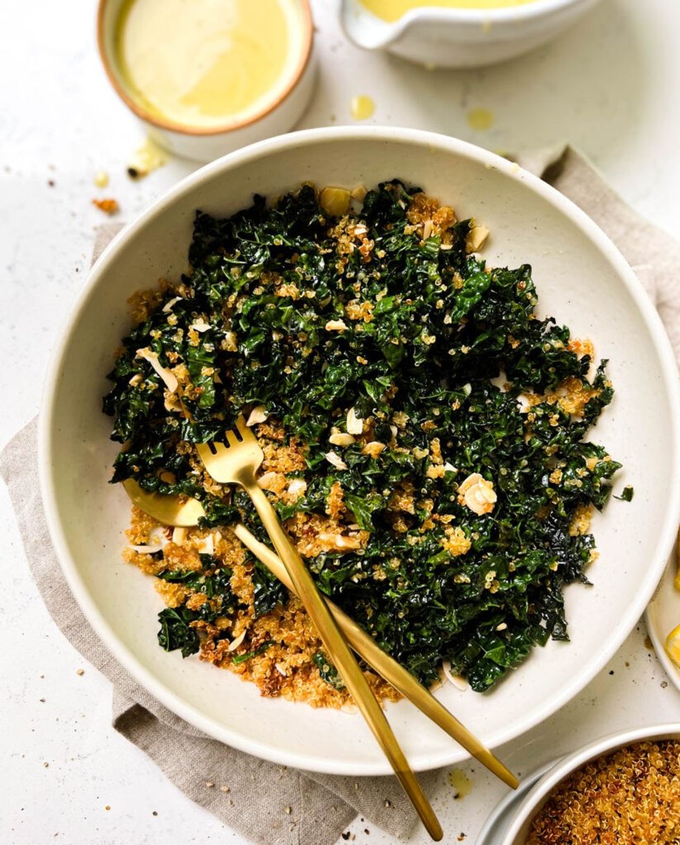 baked kale salad
