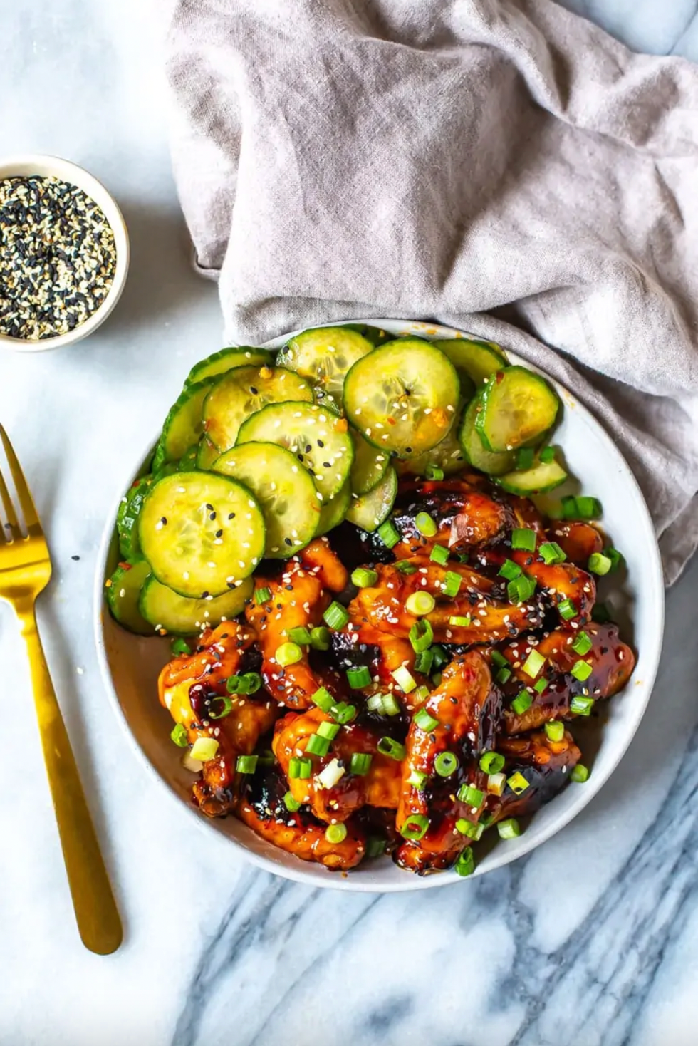 Baked Korean-Inspired Chicken Wings