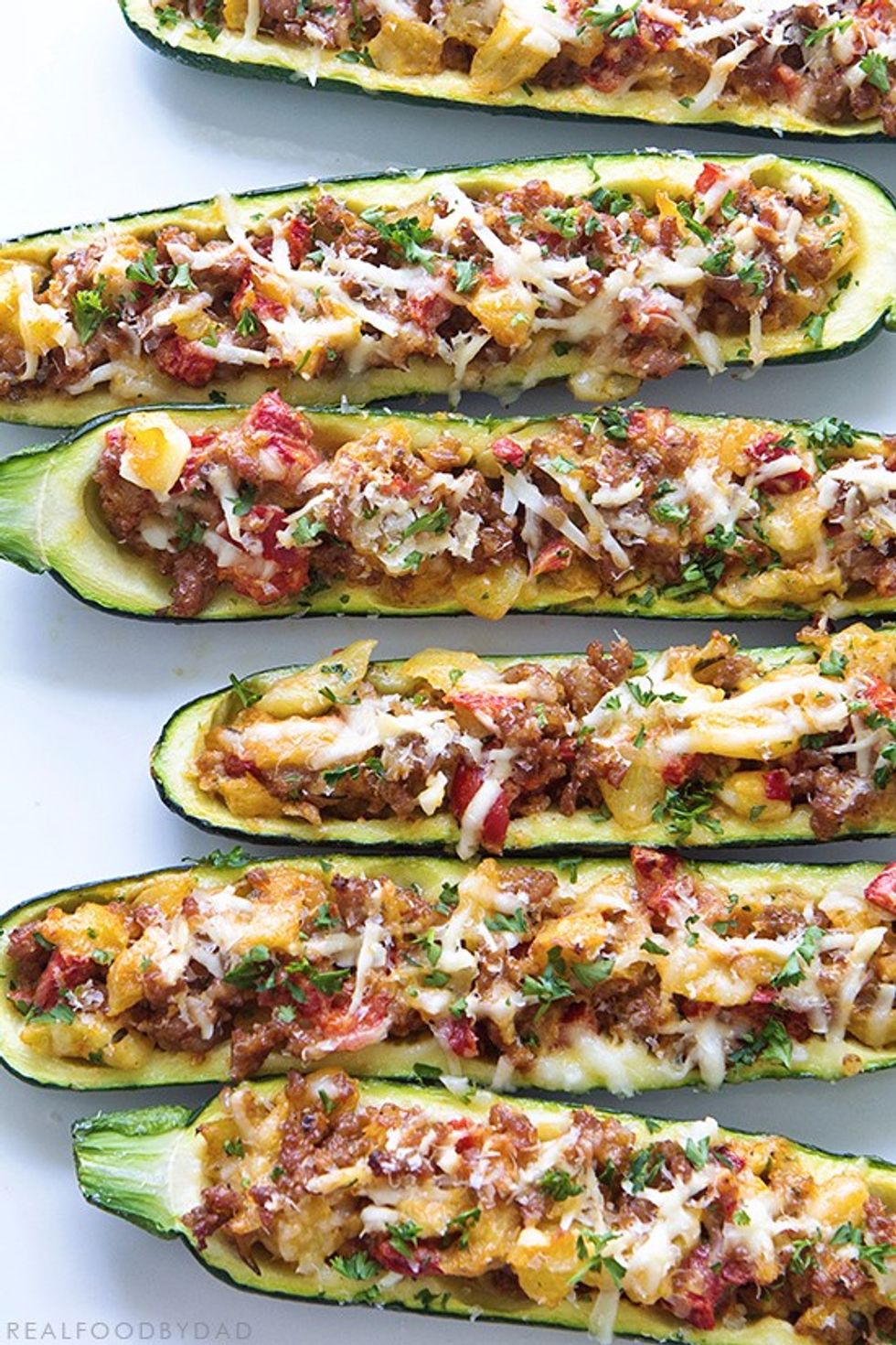 Baked Potato Zucchini Boats