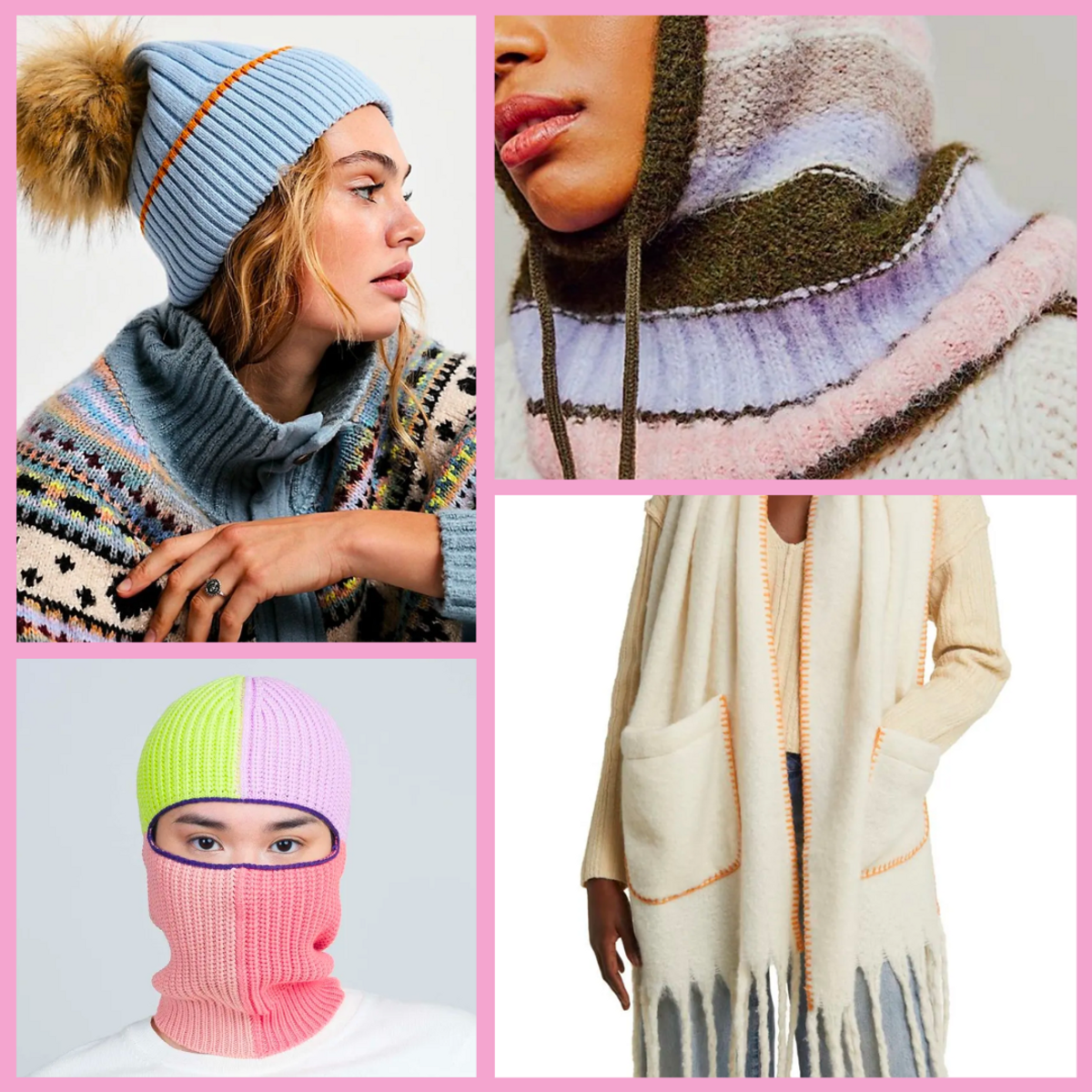 balaclavas, scarves, beanies for winter