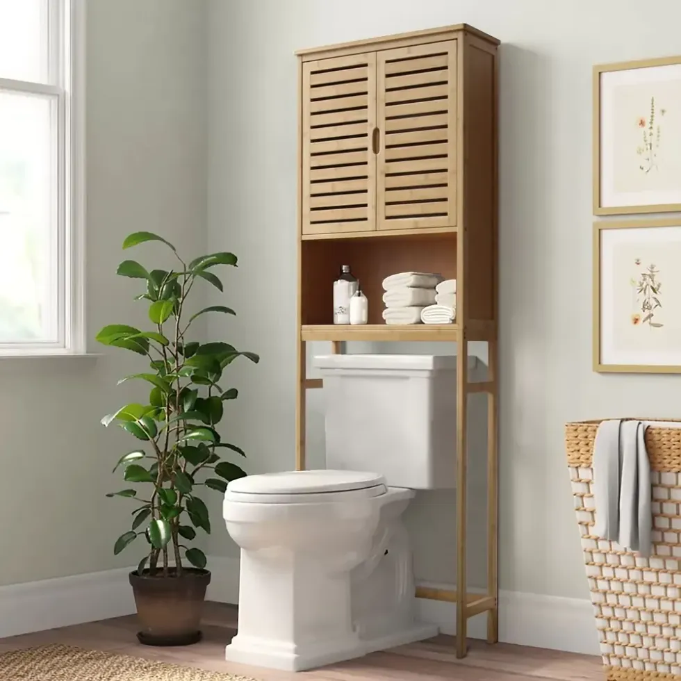 Bamboo Over-the-toilet storage cabinet