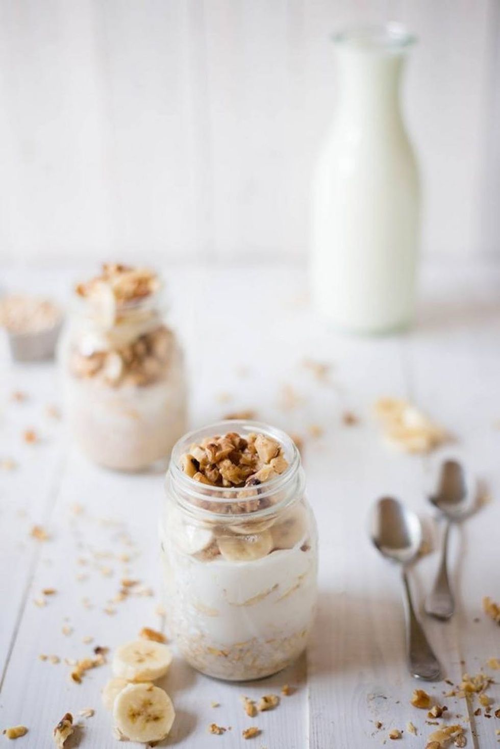 Banana Nut Overnight Oats With Walnuts