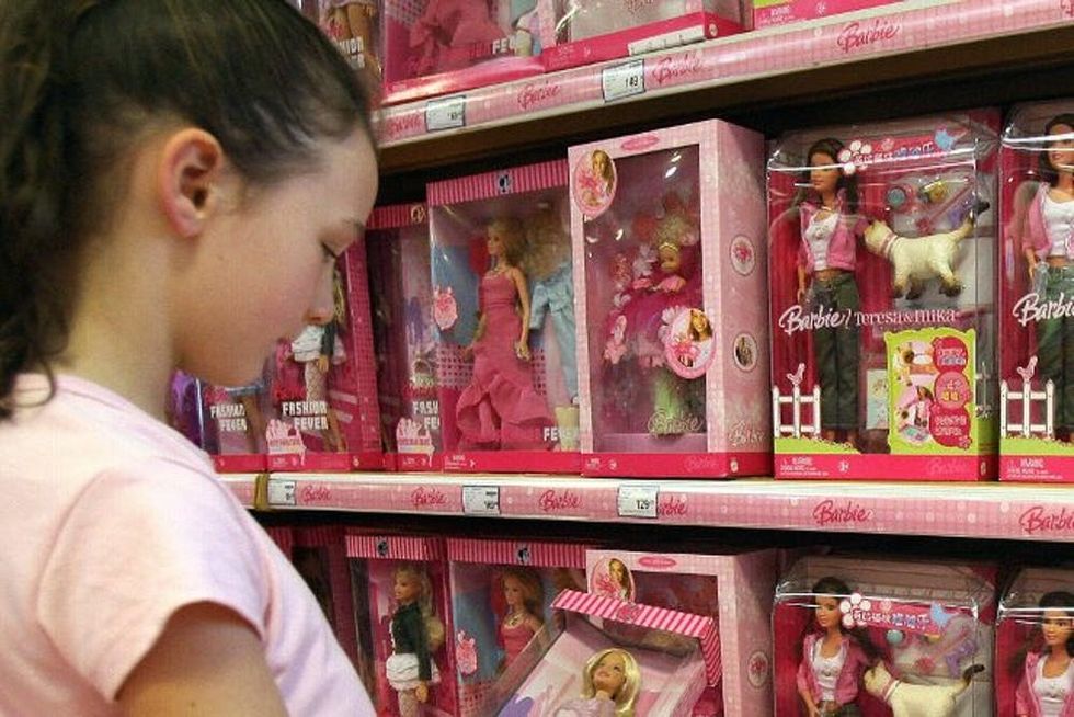Barbie on shelves