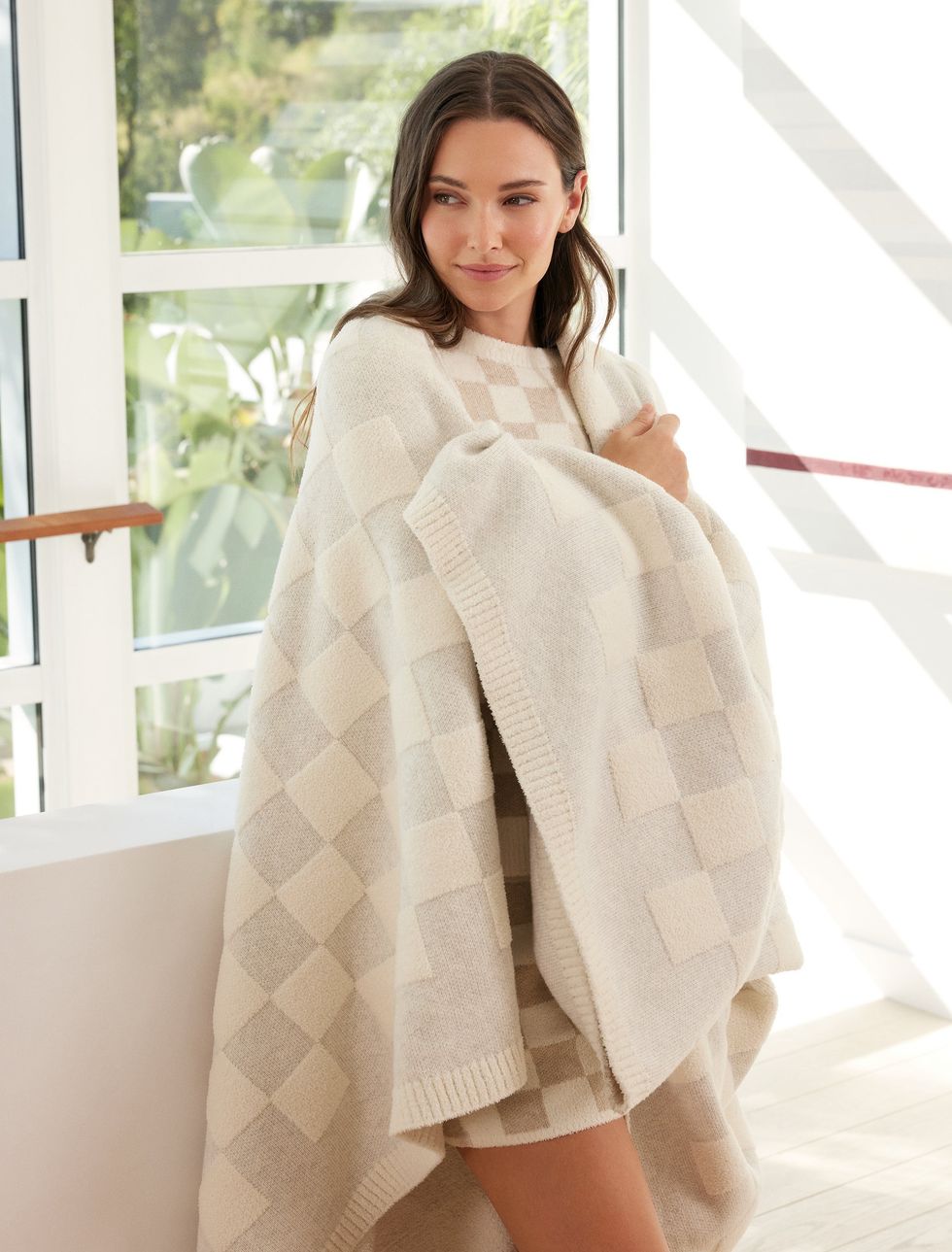 Barefoot Dreams CozyChic Cotton Checkered Throw