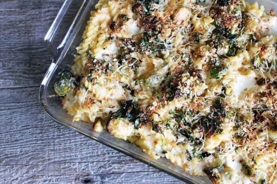 Basil and Brussel Sprout Mac and Cheese