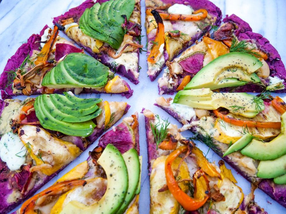 BBQ Ranch Rainbow Pizza