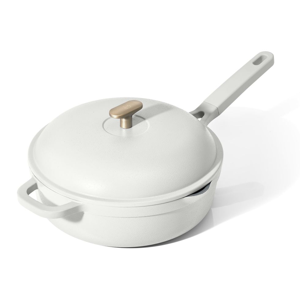 Beautiful 4QT Hero Pan with Steam Insert in White Icing