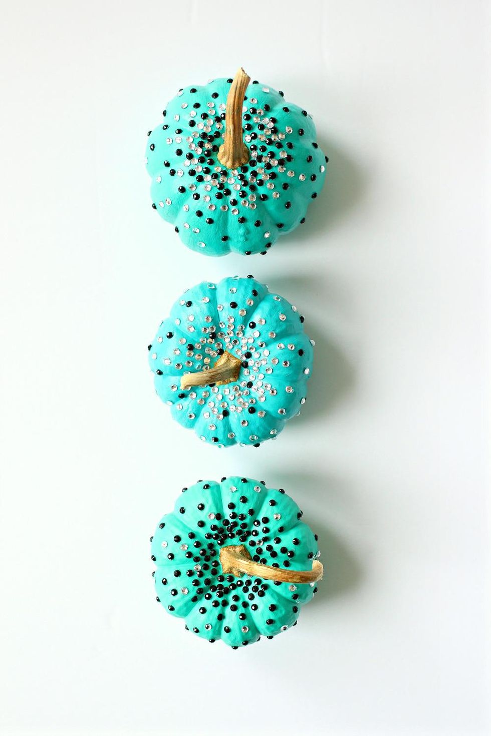bedazzled turquoise pumpkin