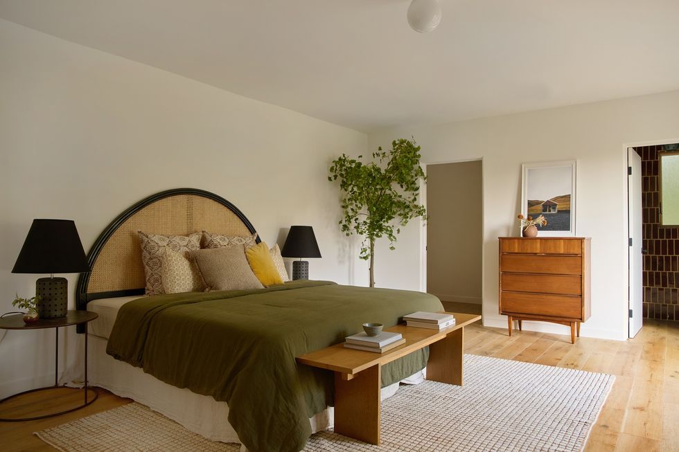 bedroom design in an LA home tour