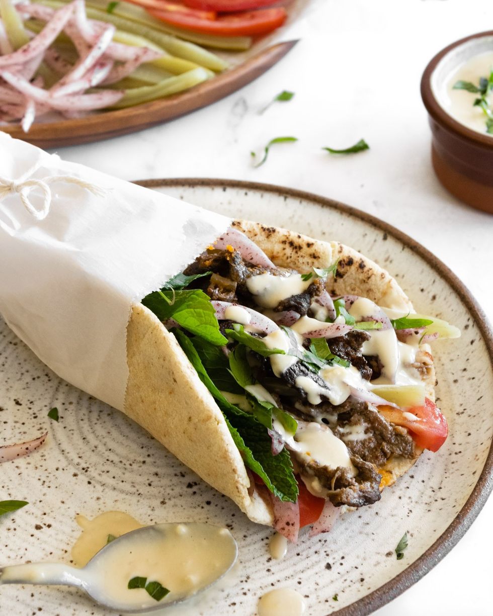 Beef and Lamb Shawarma Wraps