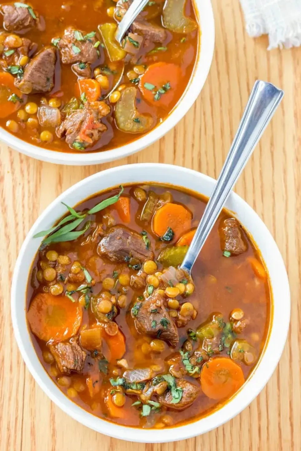 Beef and lentil stew
