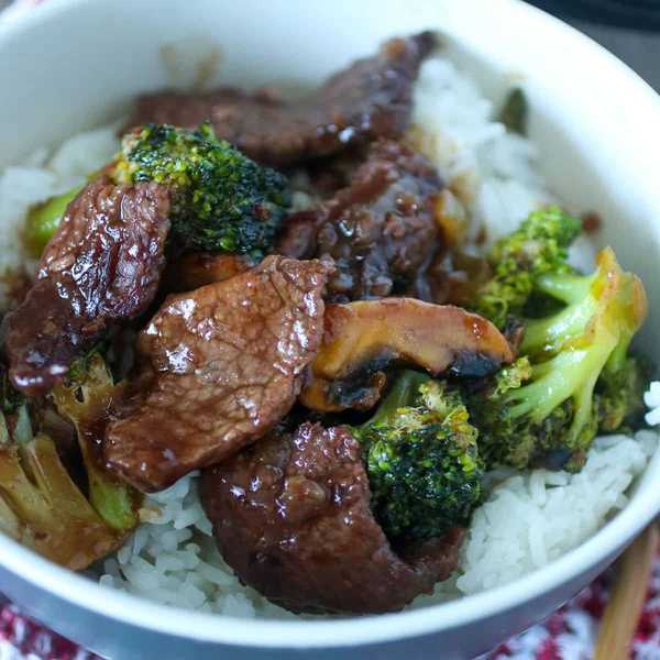Beef Teriyaki with Mushrooms and Broccoli