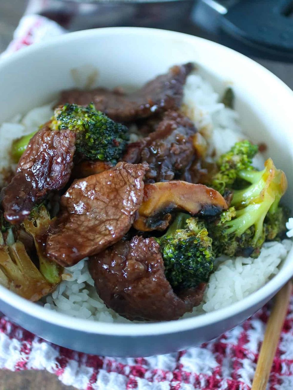 Beef Teriyaki with Mushrooms and Broccoli