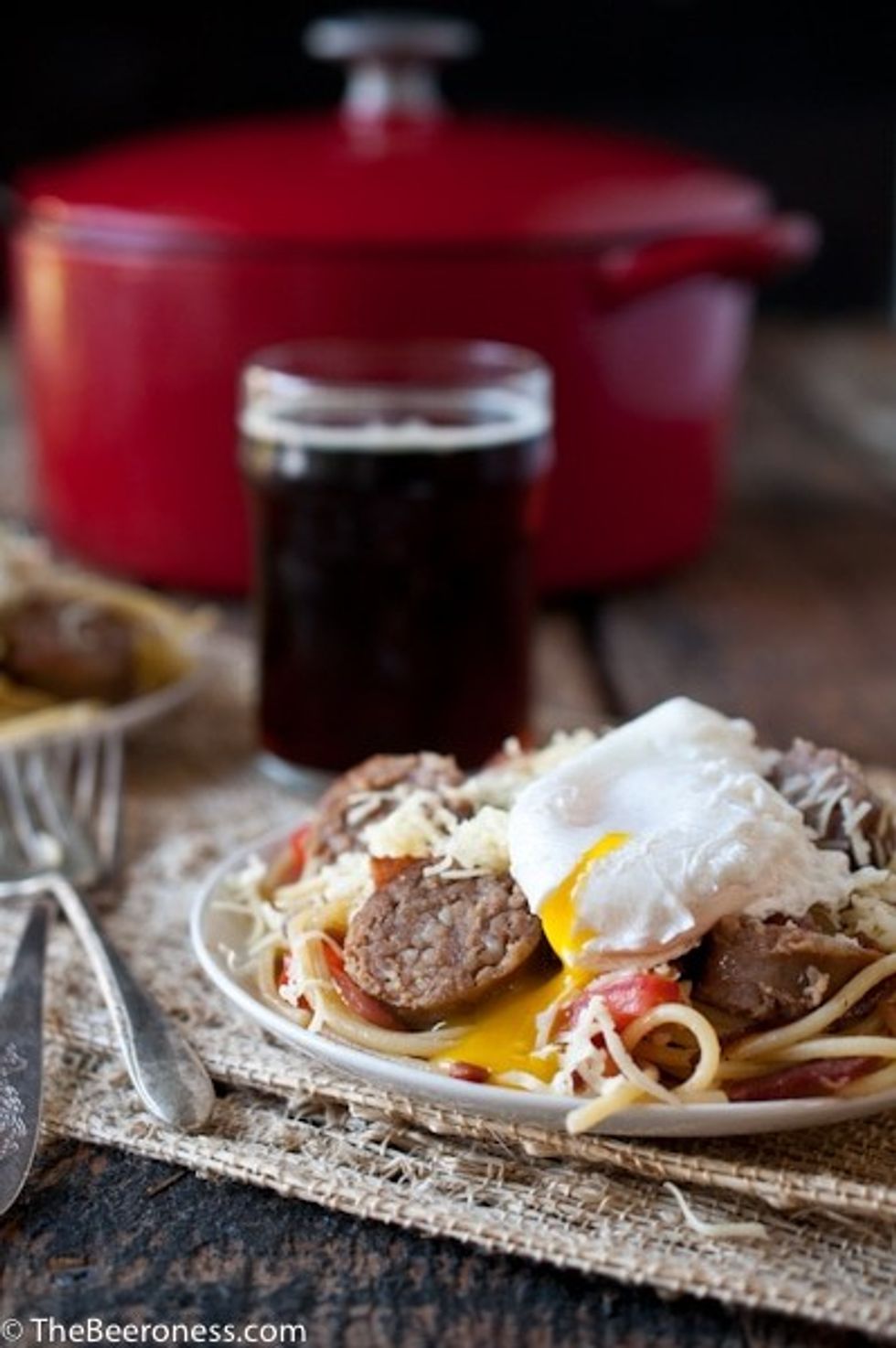 Beer Brat Carbonara