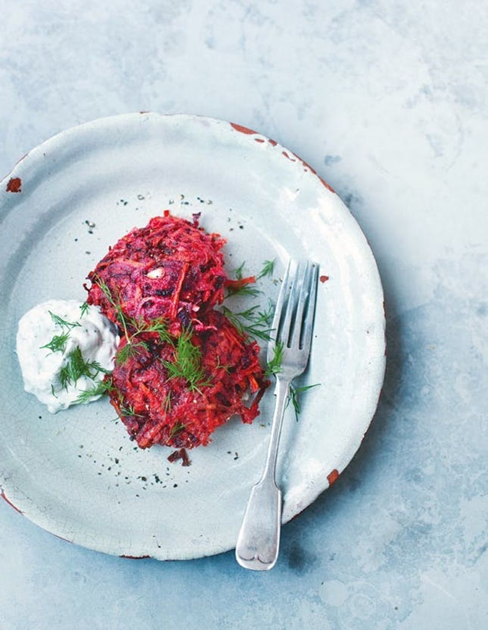 Beet and Carrot Fritters