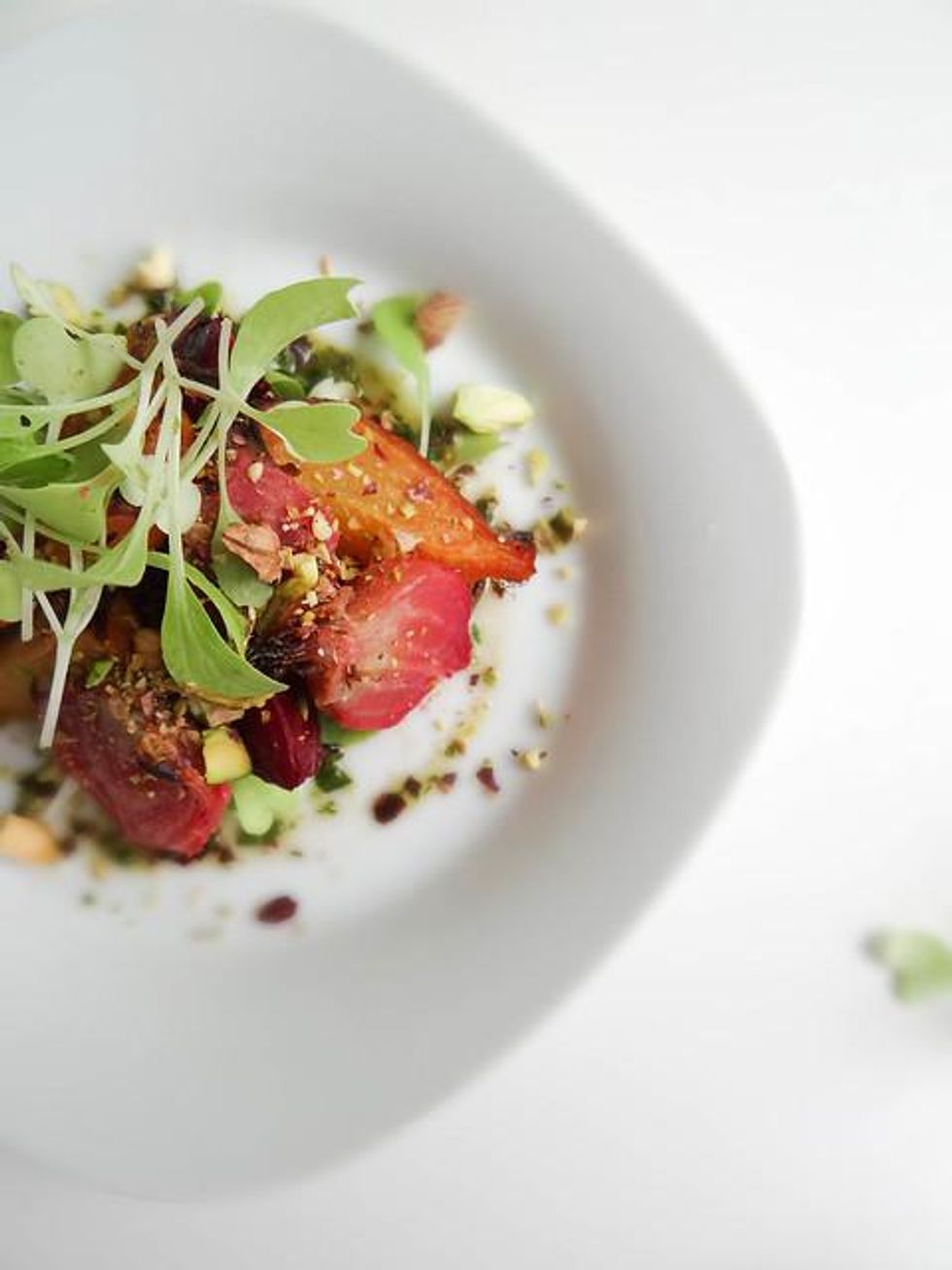 beet and pistachio salad