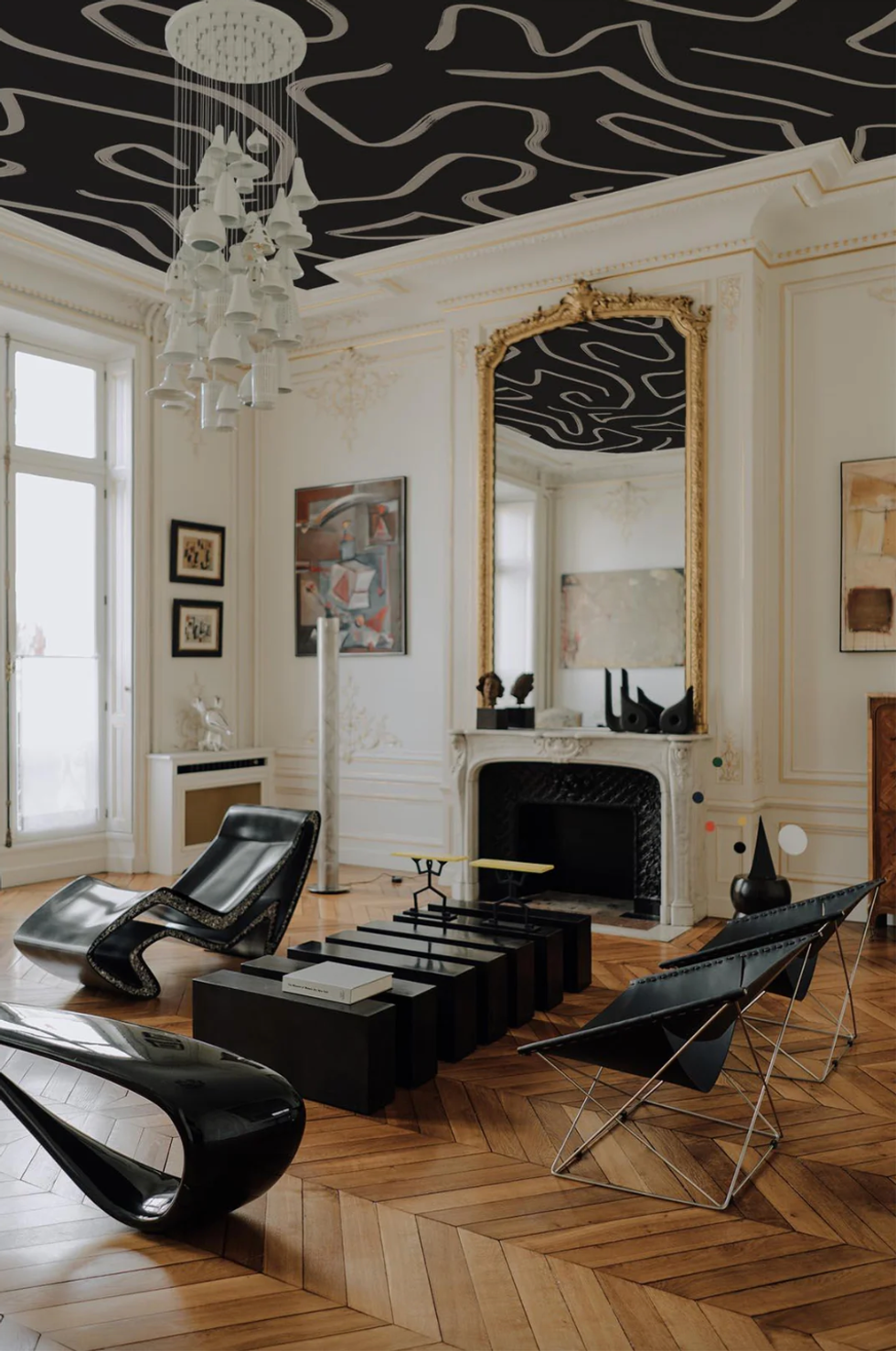 BelArte Studio Artistic Lines White graphic wallpaper