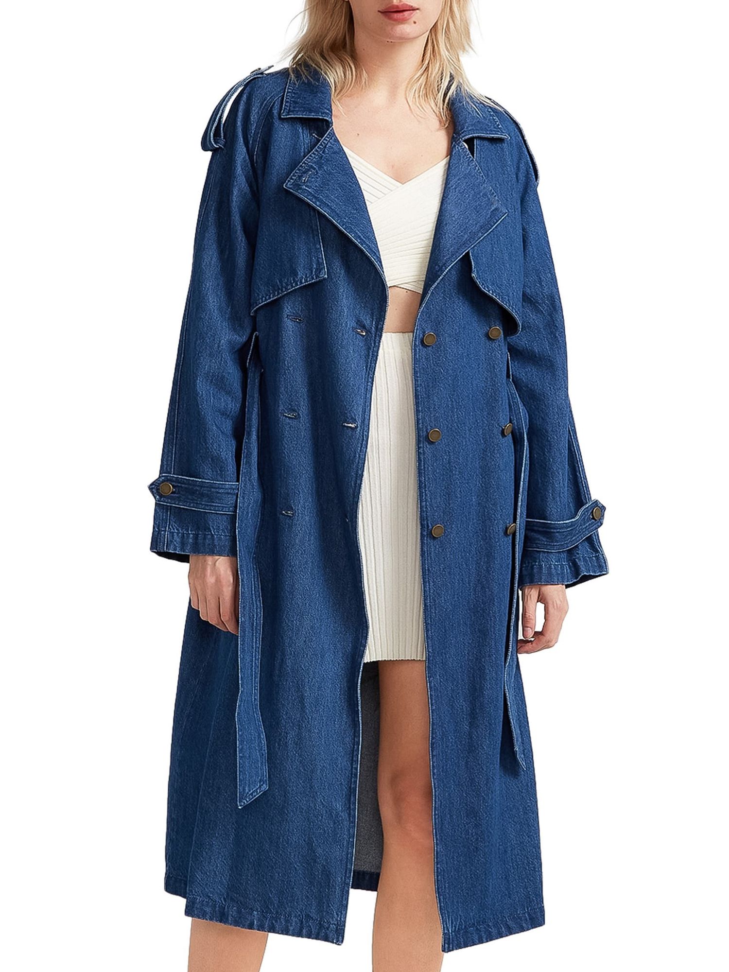Belle & Bloom Wild Skies Denim Trench Coat