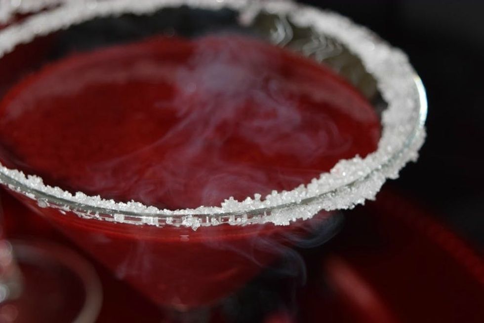 Berry Scary Mocktail in a glass