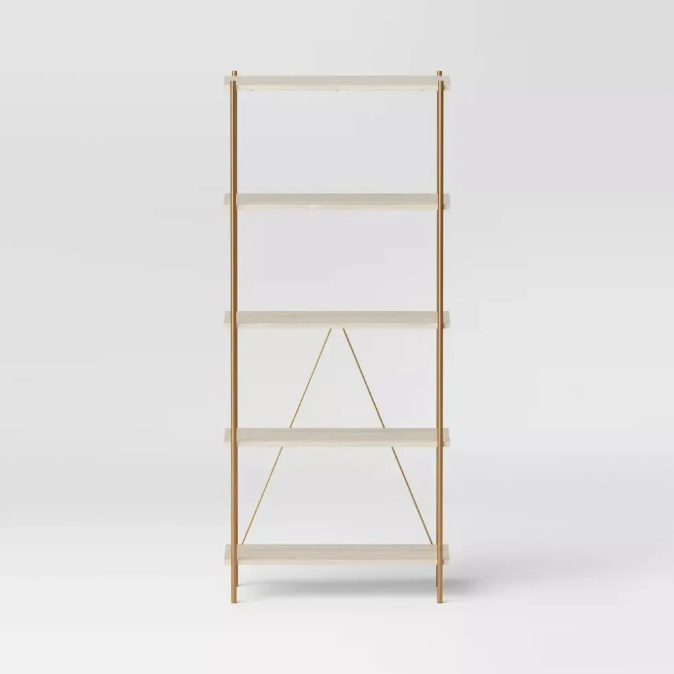 best bookshelvws threshold elowen 5 shelf bookcase