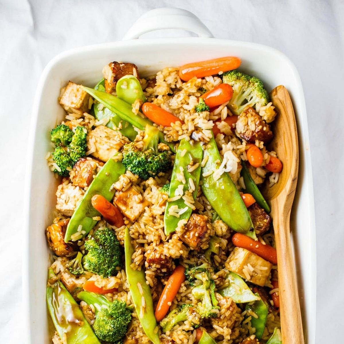 bestVegan Casserole Recipes such as this Teriyaki Tofu Tempeh Casserole